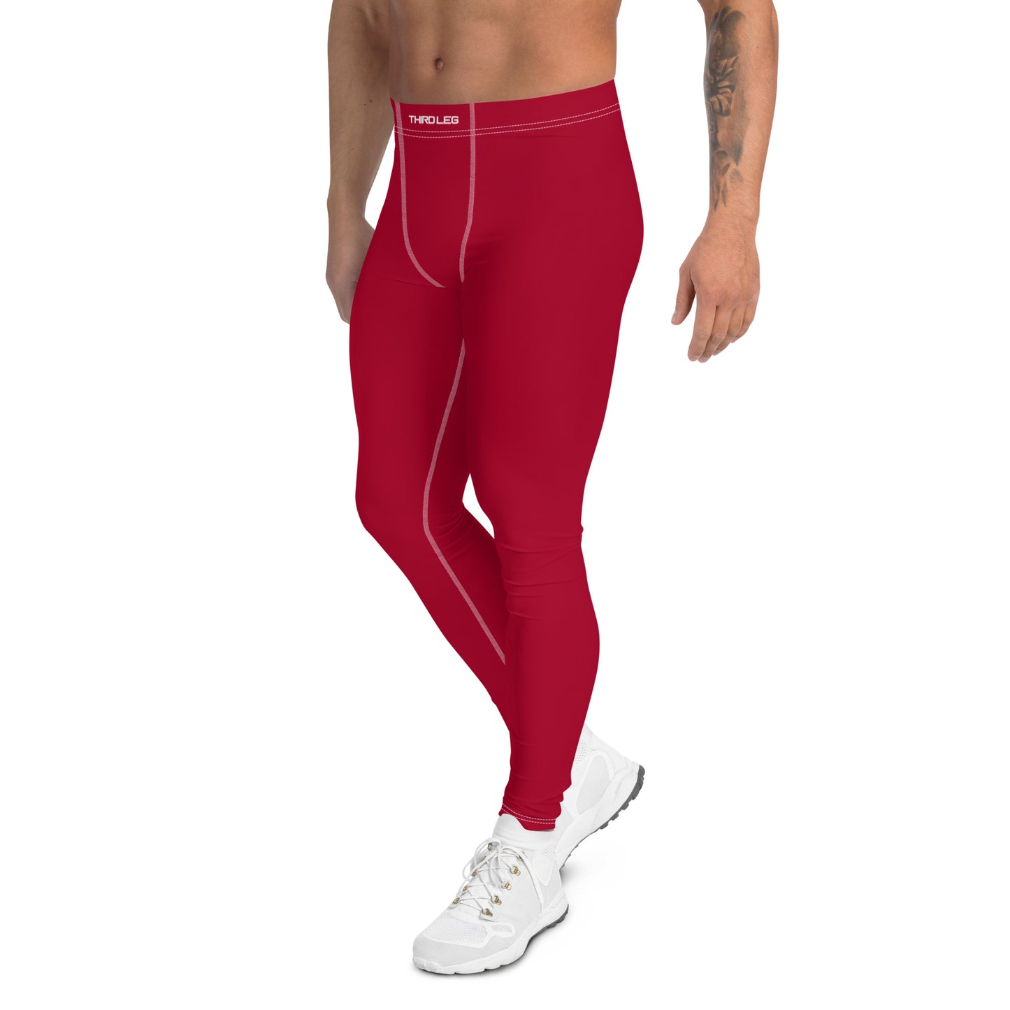 Solid Red - Third Leg Men's Leggings
