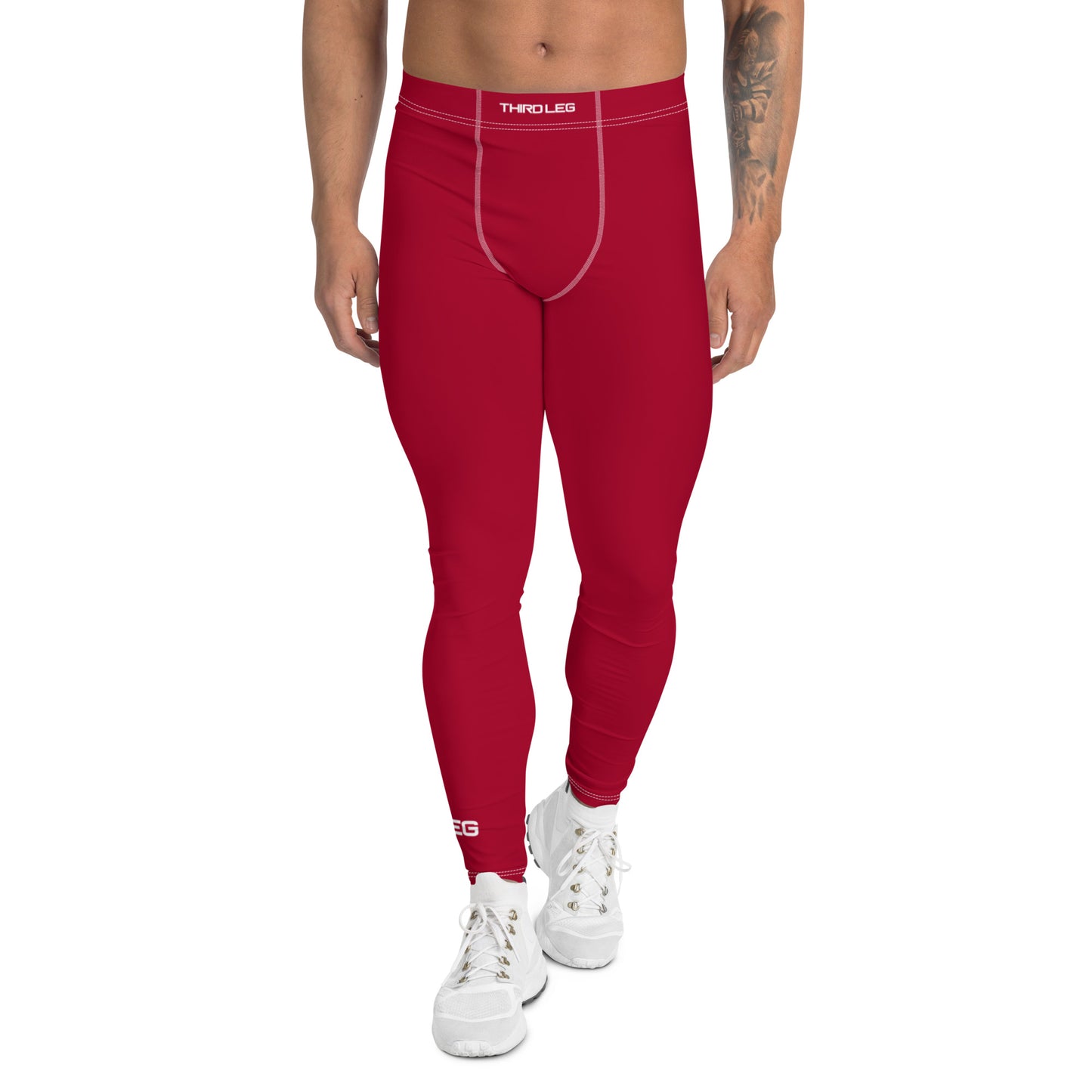 Solid Red - Third Leg Men's Leggings